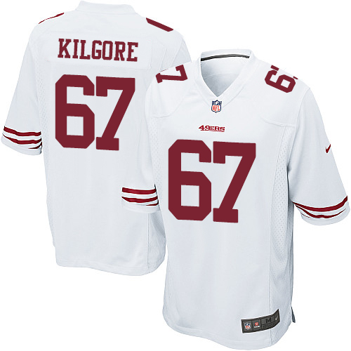 Men's Game Daniel Kilgore Nike Jersey White Road - #67 NFL San Francisco 49ers